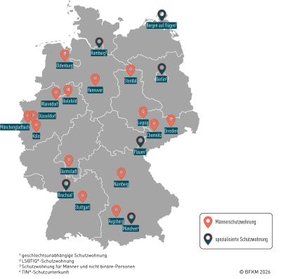 Männerschutzwohnungen in Deutschland